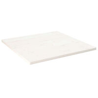 vidaXL Bordsskiva vit 80x80x2,5 cm massiv furu fyrkantig