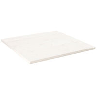 vidaXL Bordsskiva vit 70x70x2,5 cm massiv furu fyrkantig