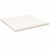 vidaXL Bordsskiva vit 40x40x2,5 cm massiv furu fyrkantig