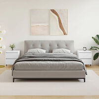 vidaXL Sängbord 2 st vit 40x35x50 cm konstruerat trä