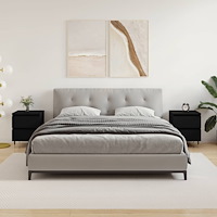 vidaXL Sängbord 2 st svart 40x35x50 cm konstruerat trä