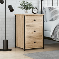vidaXL Sängbord sonoma-ek 40x36x60 cm konstruerat trä