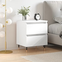 vidaXL Sängbord vit 40x35x50 cm konstruerat trä