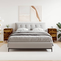 vidaXL Sängbord 2 st rökfärgad ek 40x35x69 cm konstruerat trä