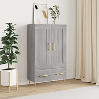 vidaXL Högskåp grå sonoma 69,5x31x115 cm konstruerat trä