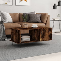 vidaXL Soffbord rökfärgad ek 90x50x40 cm konstruerat trä