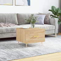 vidaXL Soffbord sonoma-ek 50x50x40 cm konstruerat trä