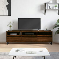 vidaXL Tv-bänk brun ek 150x30x44,5 cm konstruerat trä