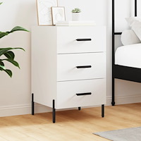 vidaXL Sängbord vit 40x40x66 cm konstruerat trä