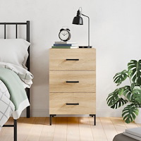 vidaXL Sängbord sonoma-ek 40x40x66 cm konstruerat trä