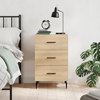 vidaXL Sängbord sonoma-ek 40x40x66 cm konstruerat trä