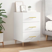 vidaXL Sängbord vit 40x40x66 cm konstruerat trä