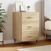 vidaXL Sängbord sonoma-ek 40x40x66 cm konstruerat trä
