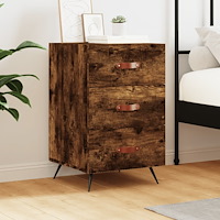 vidaXL Sängbord rökfärgad ek 40x40x66 cm konstruerat trä