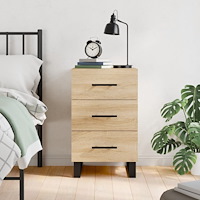 vidaXL Sängbord sonoma-ek 40x40x66 cm konstruerat trä