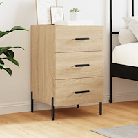 vidaXL Sängbord sonoma-ek 40x40x66 cm konstruerat trä