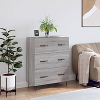 vidaXL Skänk grå sonoma 69,5x34x90 cm konstruerat trä