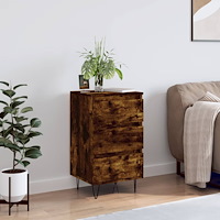 vidaXL Byrå rökfärgad ek 40x35x70 cm konstruerat trä
