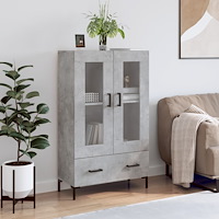 vidaXL Högskåp betonggrå 69,5x31x115 cm konstruerat trä