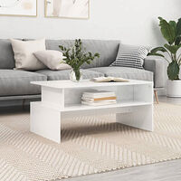 vidaXL Soffbord vit högglans 90x55x42,5 cm konstruerat trä