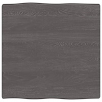 vidaXL Bordsskiva mörkbrun 60x60x(2-4) cm massivt trä levande kant