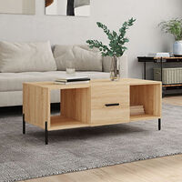 vidaXL Soffbord sonoma-ek 102x50x40 cm konstruerat trä