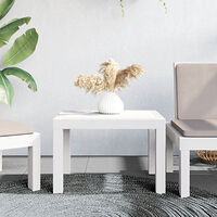 vidaXL Trädgårdsbord vit 59x47x40 cm PP
