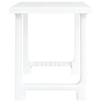 vidaXL Campingbord vit 79x56x64 cm PP träutseende