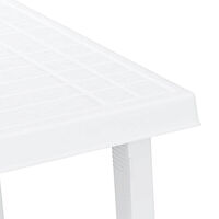 vidaXL Campingbord vit 79x56x64 cm PP träutseende