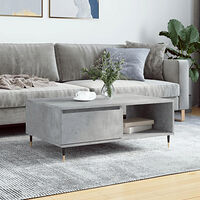 vidaXL Soffbord betonggrå 90x60x35 cm konstruerat trä