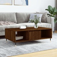 vidaXL Soffbord Brun ek 104x60x35 cm konstruerat trä