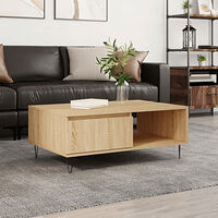 vidaXL Soffbord sonoma-ek 90x60x35 cm konstruerat trä