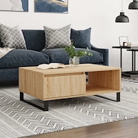 vidaXL Soffbord sonoma-ek 90x60x35 cm konstruerat trä