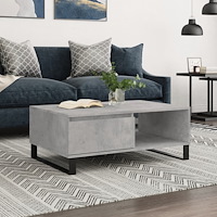 vidaXL Soffbord betonggrå 90x60x35 cm konstruerat trä