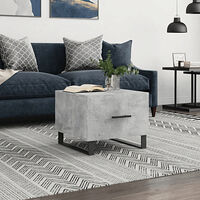 vidaXL Soffbord betonggrå 50x50x40 cm konstruerat trä