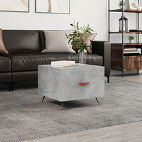 vidaXL Soffbord betonggrå 50x50x40 cm konstruerat trä