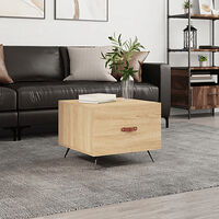 vidaXL Soffbord sonoma-ek 50x50x40 cm konstruerat trä