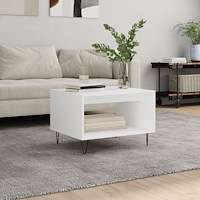 vidaXL Soffbord vit 60x50x40 cm konstruerat trä