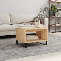 vidaXL Soffbord sonoma-ek 60x50x40 cm konstruerat trä