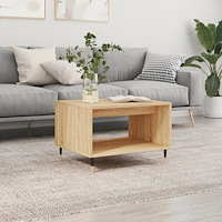 vidaXL Soffbord sonoma-ek 60x50x40 cm konstruerat trä