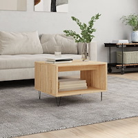 vidaXL Soffbord sonoma-ek 60x50x40 cm konstruerat trä