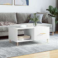 vidaXL Soffbord vit 90x50x40 cm konstruerat trä