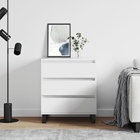 vidaXL Byrå vit 60x35x70 cm konstruerat trä