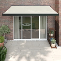 vidaXL Markis infällbar gräddvit 3,5x2,5 m tyg&aluminium