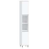 vidaXL Badrumsskåp vit 30x30x190 cm konstruerat trä