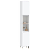 vidaXL Badrumsskåp vit 30x30x190 cm konstruerat trä