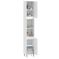 vidaXL Badrumsskåp vit 30x30x190 cm konstruerat trä