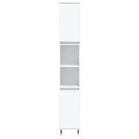 vidaXL Badrumsskåp vit 30x30x190 cm konstruerat trä