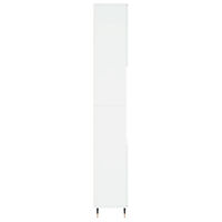 vidaXL Badrumsskåp vit 30x30x190 cm konstruerat trä