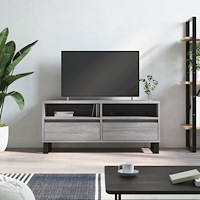 vidaXL Tv-bänk grå sonoma 100x34,5x44,5 cm konstruerat trä